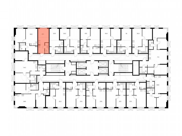 Квартира-студия, 20,1 м², 28/30 эт.