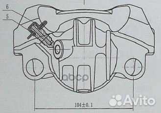 Суппорт торм. для а/м Citroen Berlingo (08) /Pe