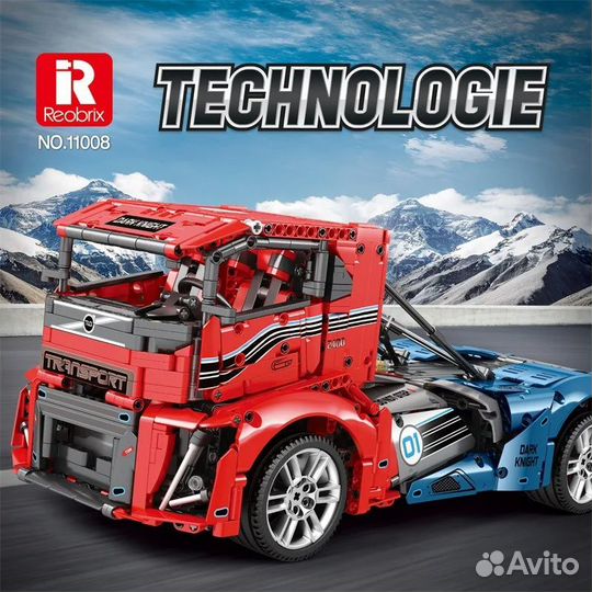Конструктор Reobrix 11008-D Гоночный грузовик с ду