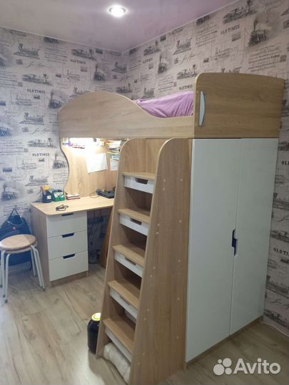 Кровать чердак Сэнди кр-111 с матрасом