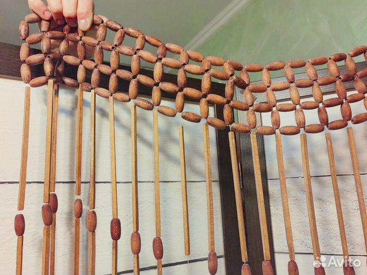 Штора деревянная бамбуковая занавеска