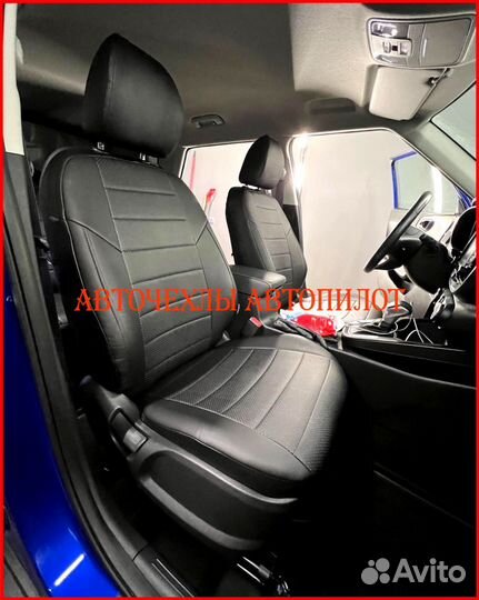 Чехлы Автопилот Kia Soul 3 из экокожи чёрные Класс