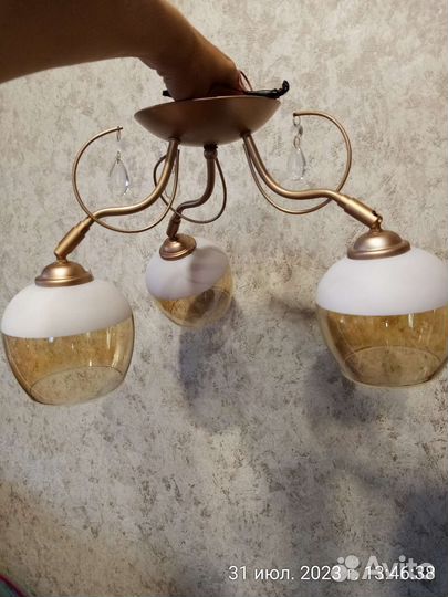 Люстра потолочная подвесная бу