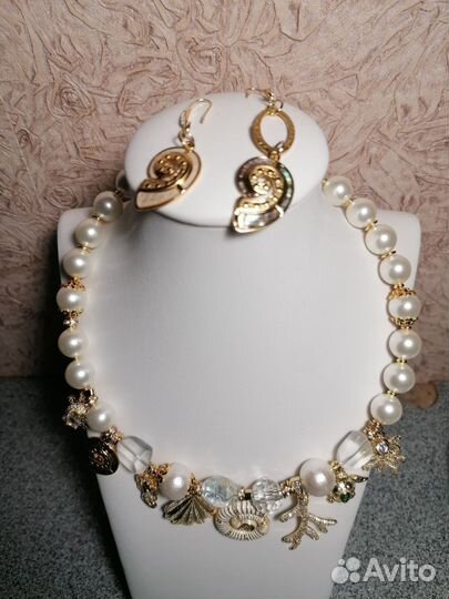 Колье +серьги
