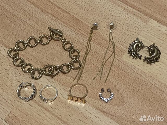 Украшения браслет, сережки, кольца