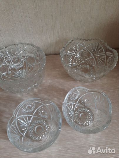 Салатники хрустальные