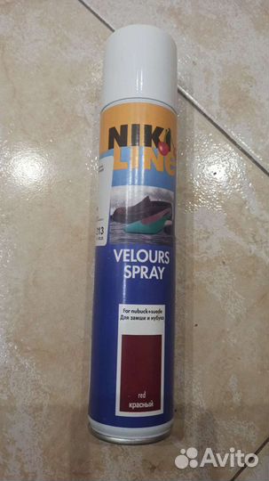 Спрей для нубука, велюра, красный