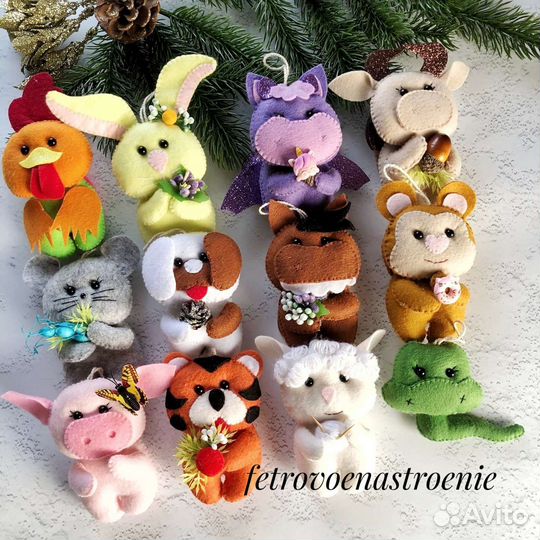 Мягкая игрушка на ёлку из фетра