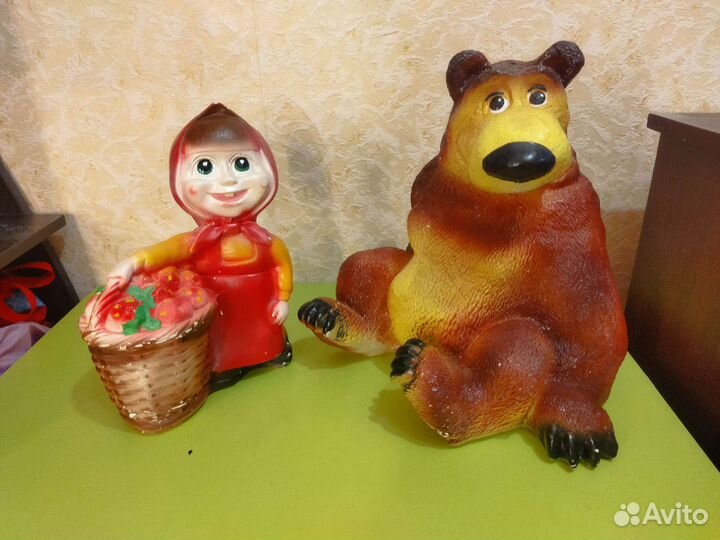 Маша и Медведь фигурки гипсовые