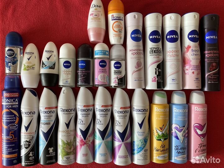 Антиперспирант dove, rexona