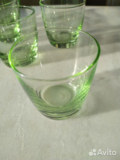 Рюмки зелёное стекло СССР 7шт