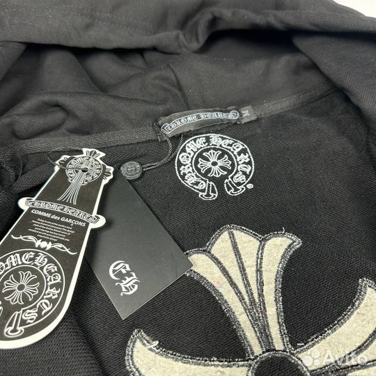 Зип худи chrome hearts черное