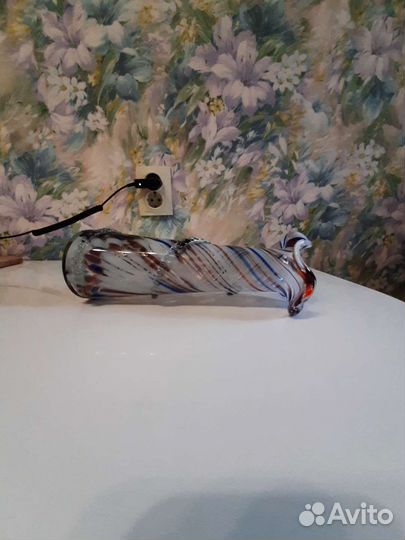 Ваза цветное стекло 1970 - 1980г