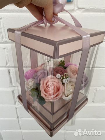 Мыльные розы в коробке