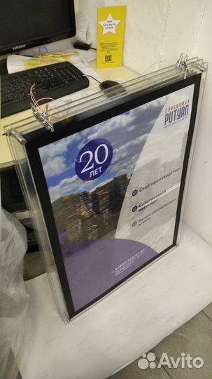 Световая тонкая панель кристалайт А0, А1,А2