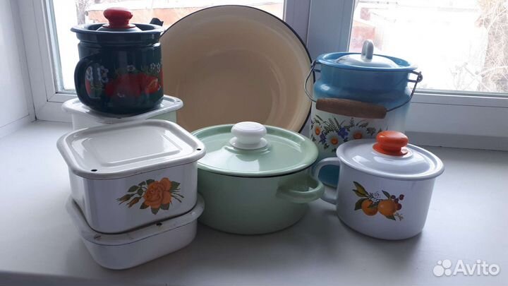 Эмалированная посуда новая СССР
