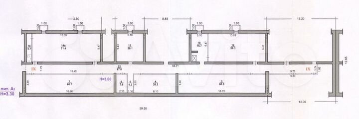 440м²Подвал в центре с высокими потолками и окнами