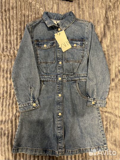 Джинсовое платье zara новое для девочки