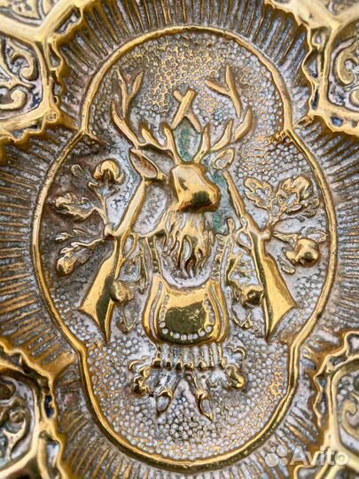 Пепельница антикварная бронза Францич