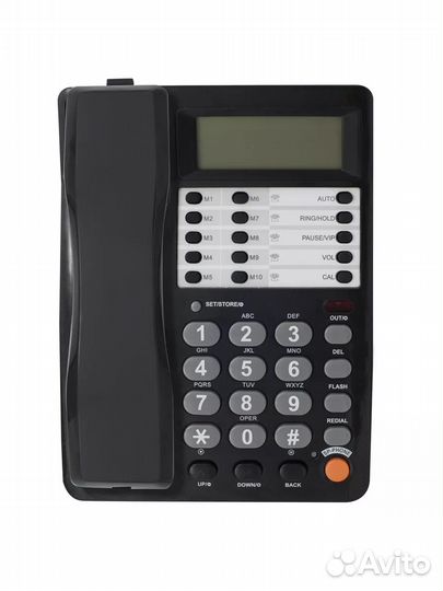 Телефон проводной ritmix RT-495 black