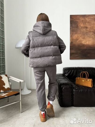 Утепленный костюм тройка miu miu