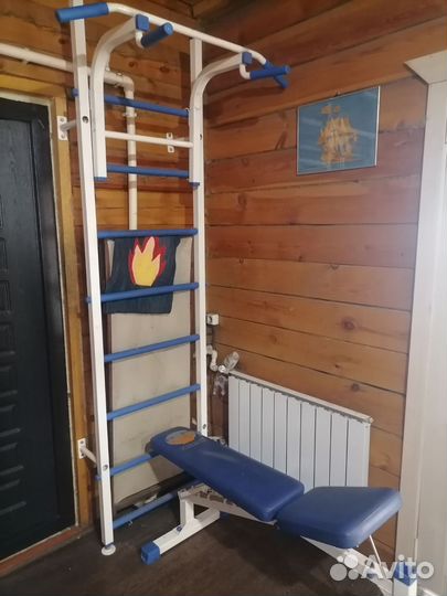 Шведская стенка с турником и брусьями бу
