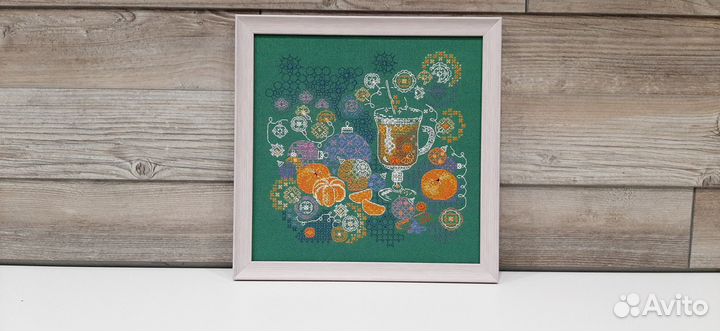 Картина вышитая крестом ручная работа