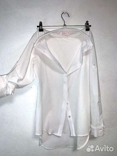 Рубашка белая на девочку 160