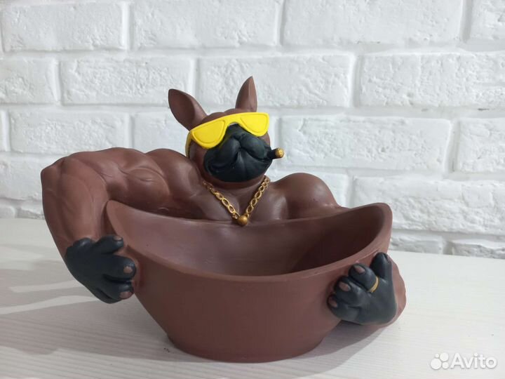 Статуэтка-ваза Бульдог Качок