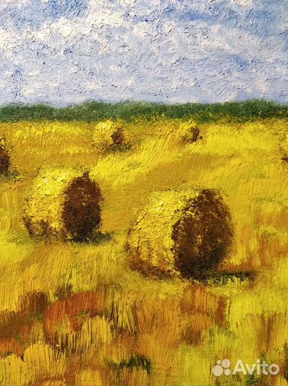 Картина маслом Пейзаж Поле