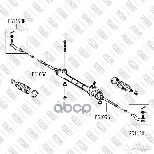 Наконечник рулевой тяги toyota corolla/auris 06