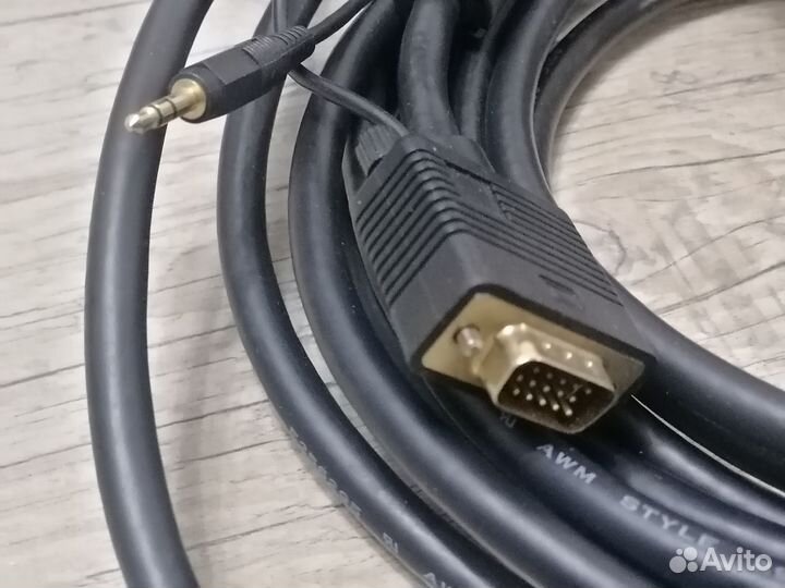 Кабель DVI VGA, 6м, с аудио