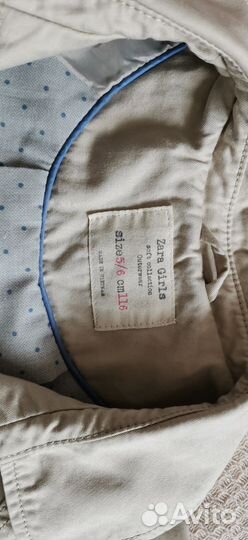 Плащ для девочки zara 116