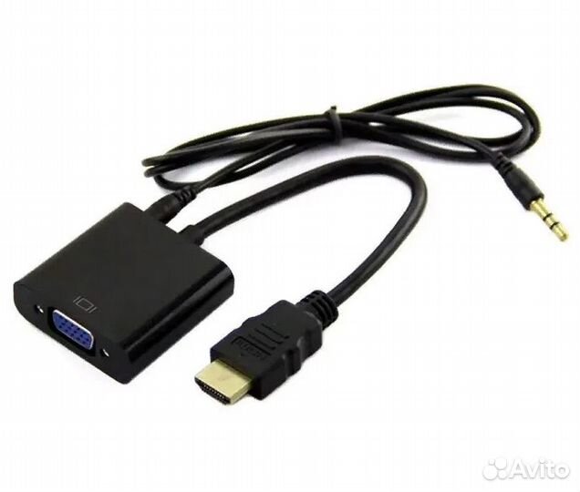 Переходник hdmi вилка - VGA розетка+ Aux со звуком