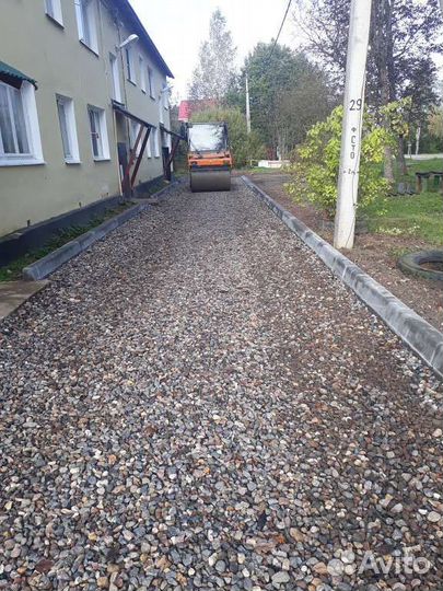 Укладка асфальта, ас крошка