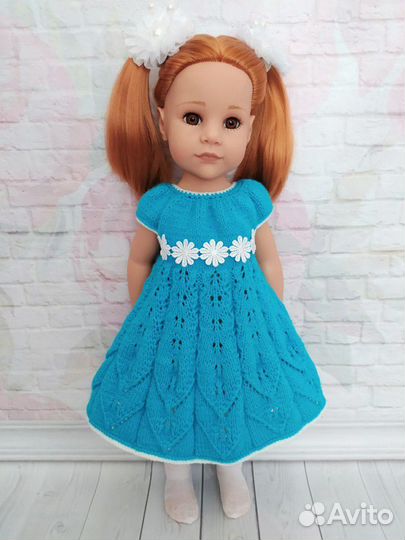 Платье для кукол Готц, советских и ростом 45-50 см