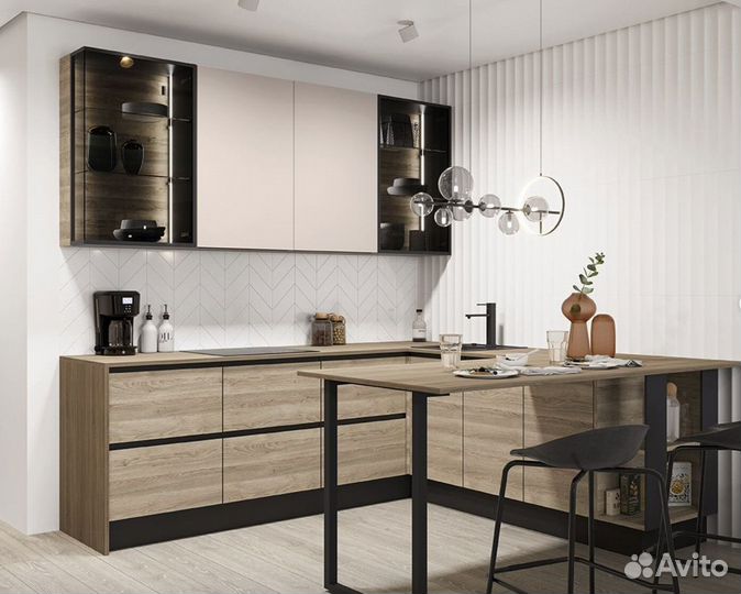 Кухня под потолок на дачу