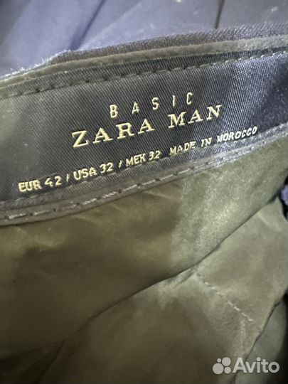 Брюки классические Zara синие M 48