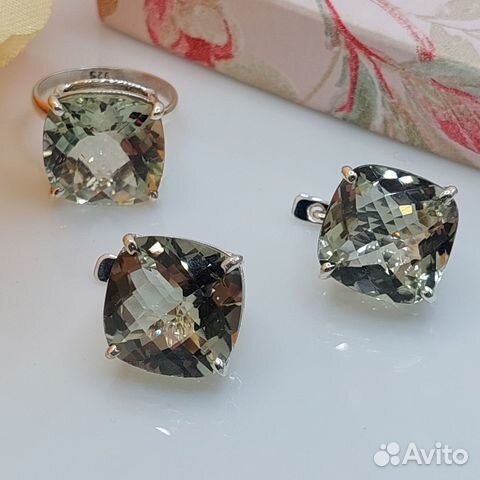 Серебряное кольцо с празиолитом купить в Москве | Личные вещи | Авито