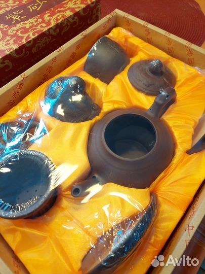 Подарочный набор чайник, чашки для чая новый