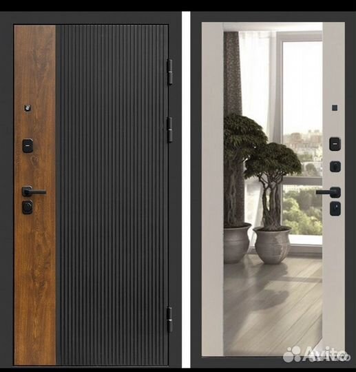 Дверь входная металлическая Престиж с зеркалом