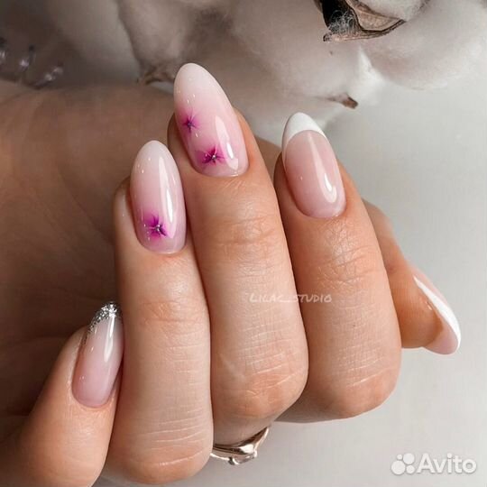 Маникюр педикюр услуга в 4 руки покрытие гель лак