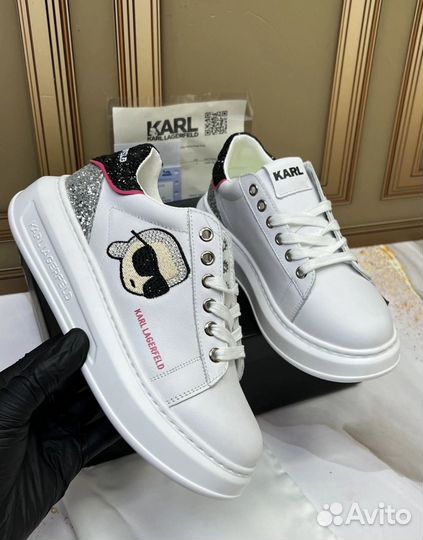 Кеды женские karl lagerfeld черные белые