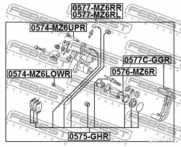 Втулка направляющая суппорта тормозного заднего
