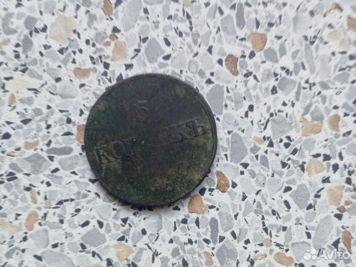Нашёл в огороде 5 копеек 1837 года