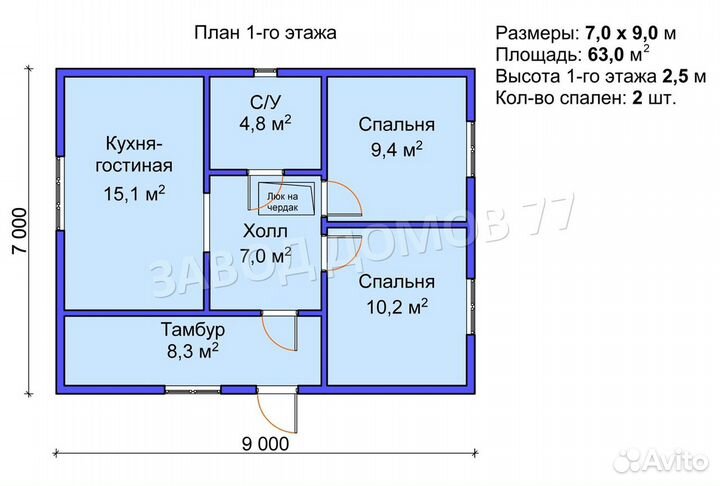 Готовый комплект дома Аладьино