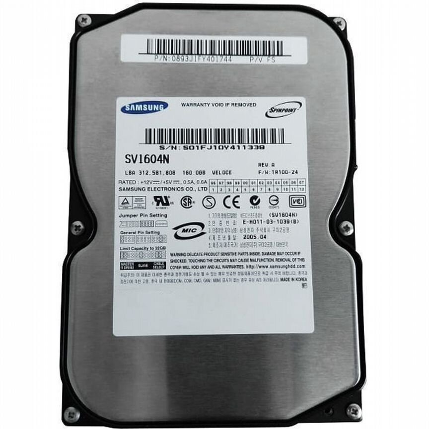 [SV1604N] Жесткий Диск Samsung 160gb Ide 3.5" Sv1604n