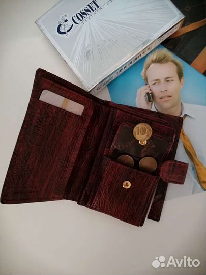 Мужское кожаное портмоне новое