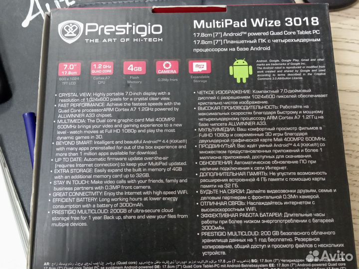 Планшет prestigio multiple wise 3018