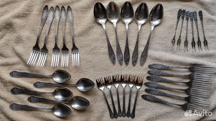 Столовые приборы. мнц. Серебро